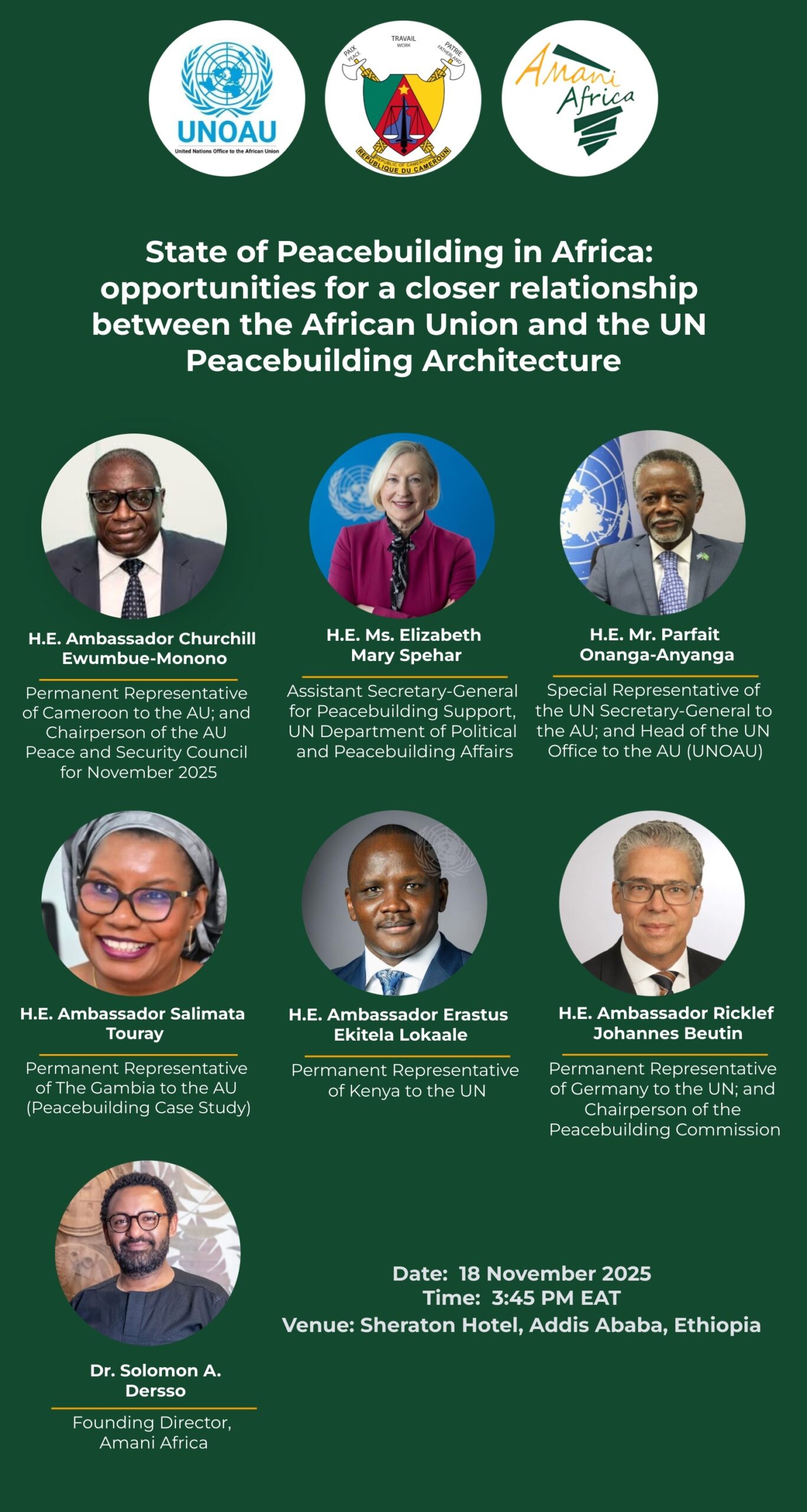 Invitation for a High-Level Joint Policy Forum